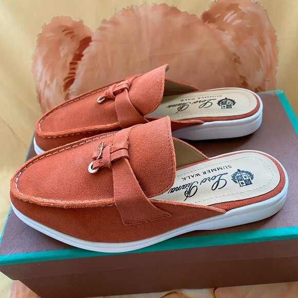 Loro Piana Summer orange Slippers for ladies - Picture 1 of 6